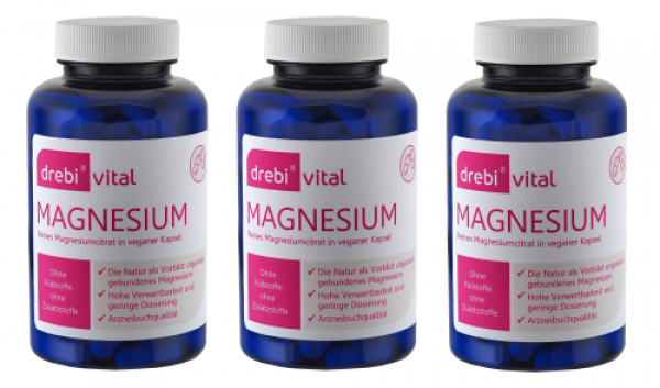 drebivital Magnesium - 3 x 100 Kapseln - Arzneibuchqualität